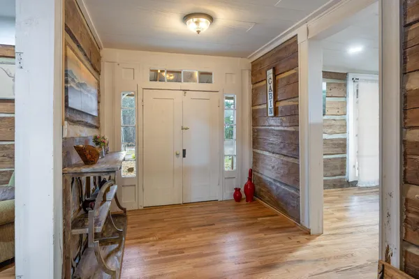 a view of livingroom with furniture and wooden floor