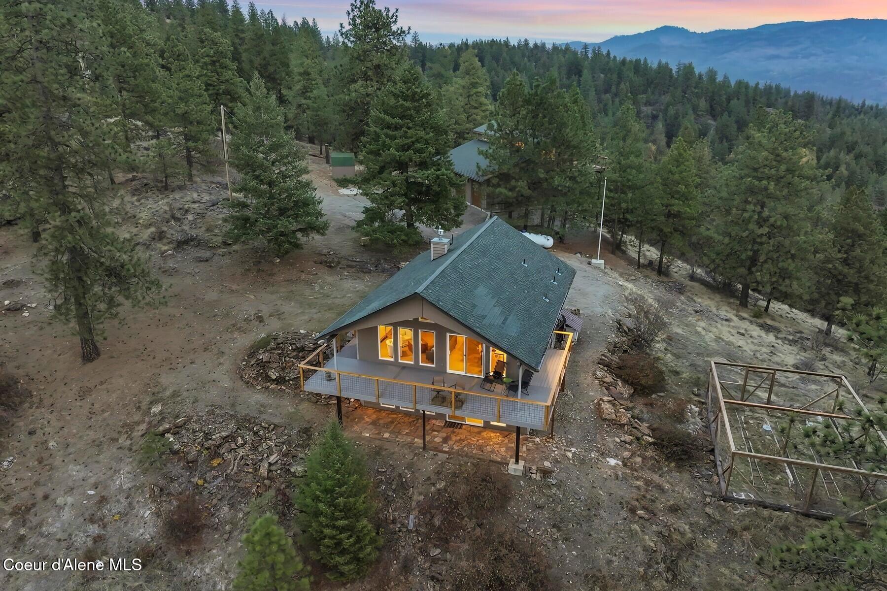 1149 Dunromin Road Priest River, ID 83856 - Photo 23 of 53 Cabin aerial overhead view
