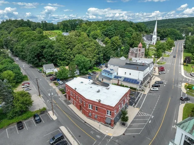 a front view of a building