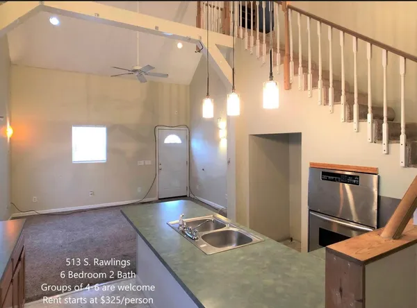 a view of a hallway with entryway