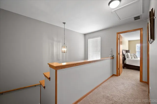 a room with a walk in closet and a window