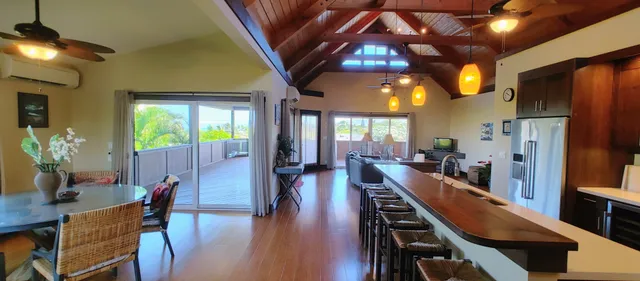 a view of outdoor space with wooden floor