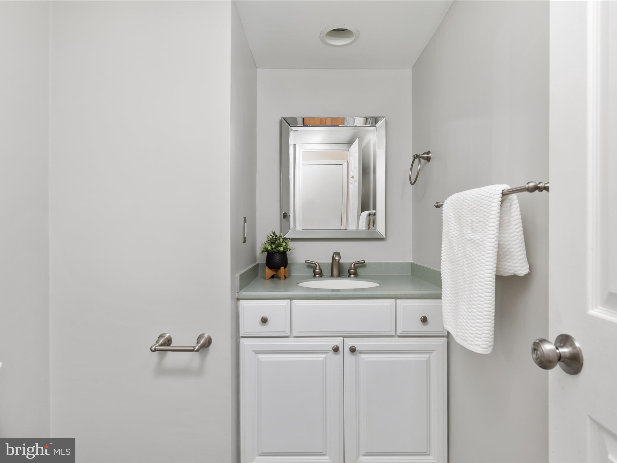 10821 Cross School Road Reston, VA 20191 - Photo 19 of 50 a bathroom with a sink and a mirror