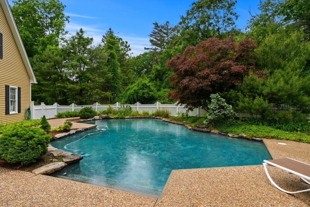 122 Depot Road Boxford, MA 01921 - Photo 29 of 41 a view of a backyard with swimming pool