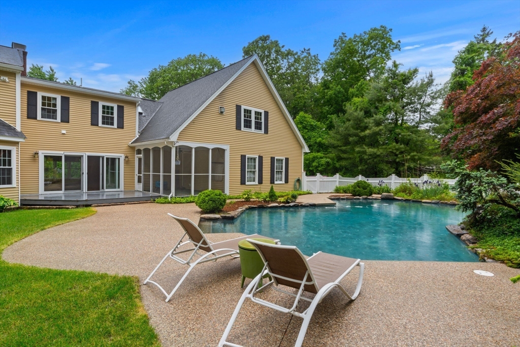 122 Depot Road Boxford, MA 01921 - Photo 30 of 41 a view of a house with pool and chairs