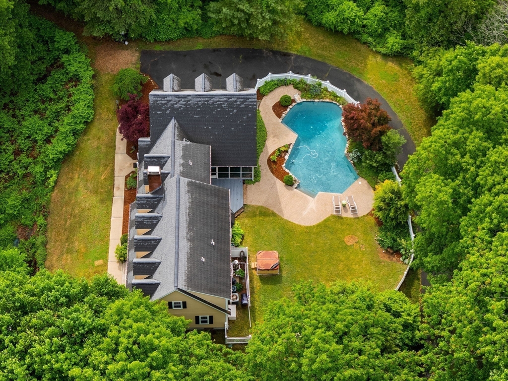 122 Depot Road Boxford, MA 01921 - Photo 34 of 41 an aerial view of a house with outdoor space and lake view