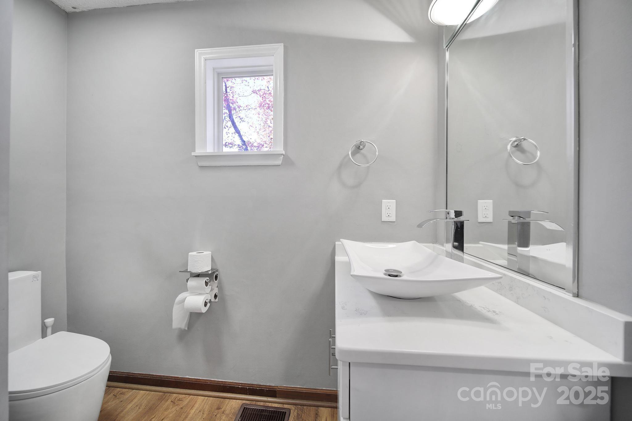 7005 Tega Cay Drive Tega Cay, SC 29708 - Photo 9 of 48 a bathroom with a sink a toilet and a mirror