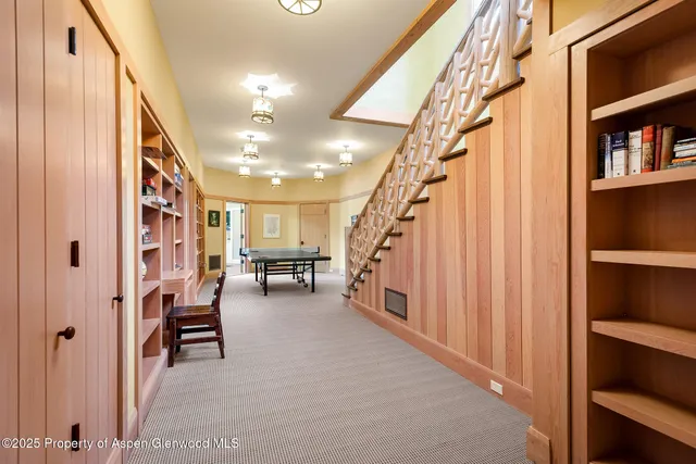 a room with gym equipment