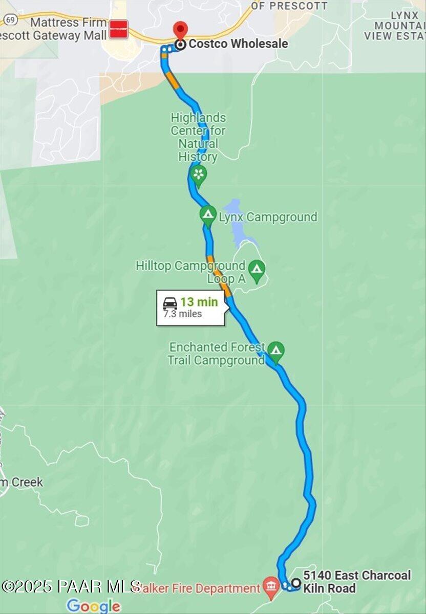 5140 Charcoal Kiln Road Prescott, AZ 86303 - Photo 65 of 66 68-068_Distance to Costco