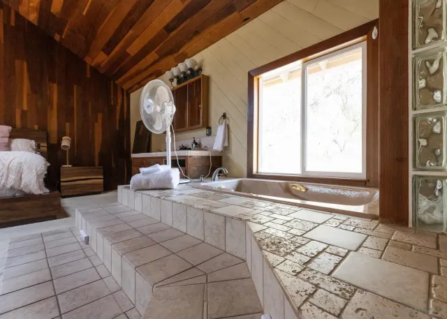 a very nice looking room with a large window