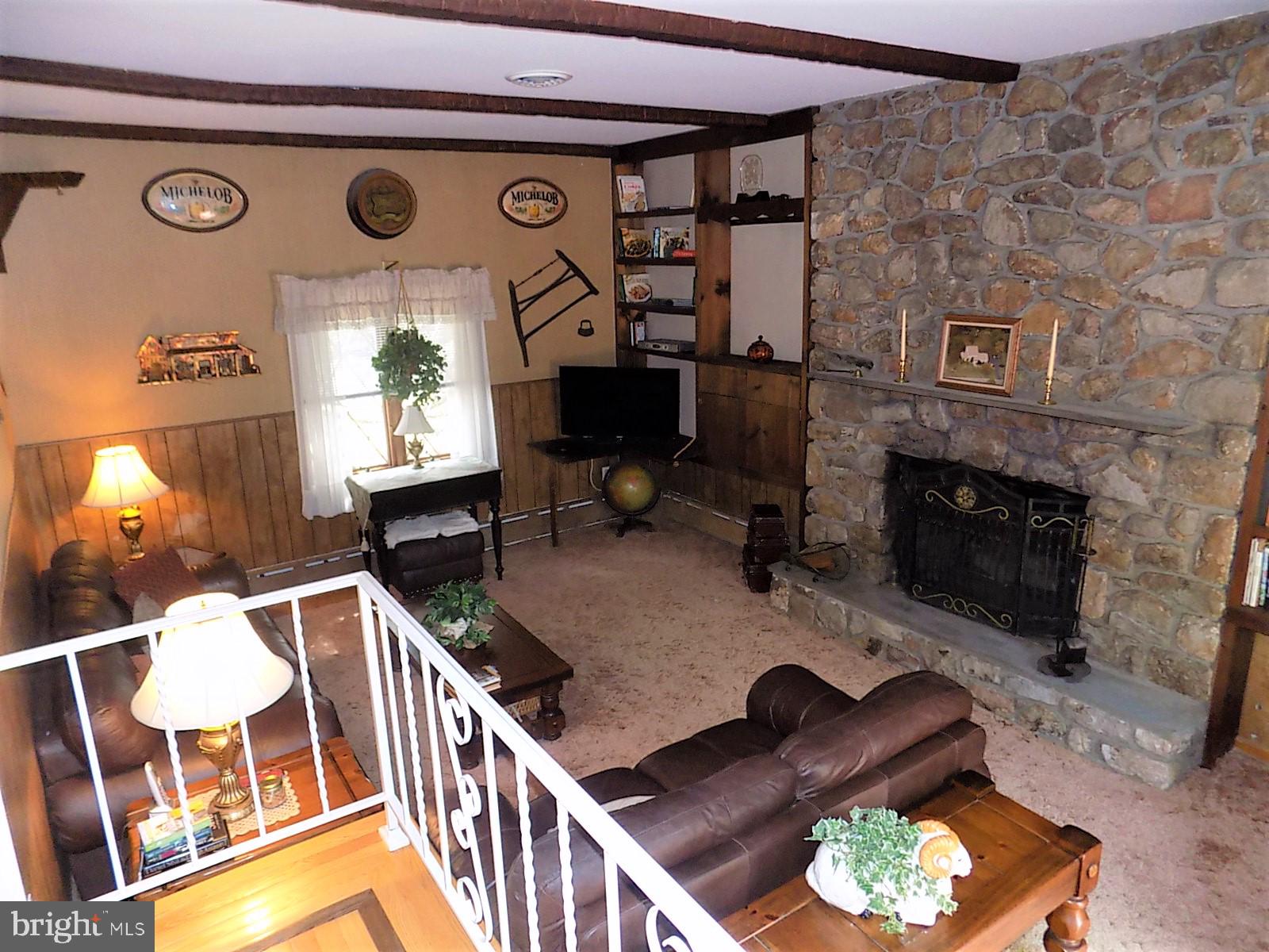 126 Walker Road Washington Crossing, PA 18977 - Photo 28 of 44 Family room with fireplace off kitchen