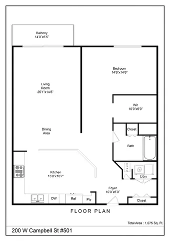 $2,600 | 200 West Campbell Street, Unit 501, Arlington Heights, IL 60005