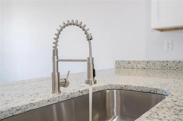 a close view of sink and tap