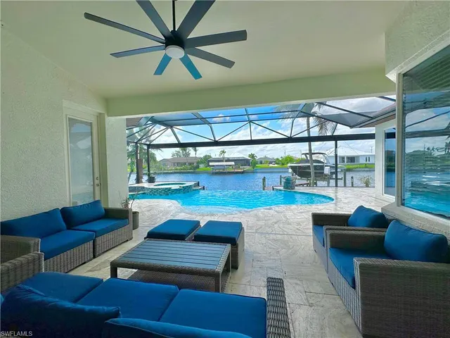 a outdoor living space with furniture