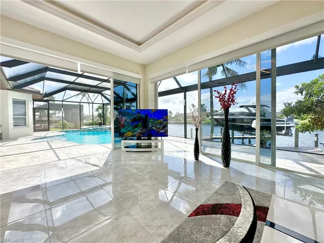 a view of a porch with a potted plant