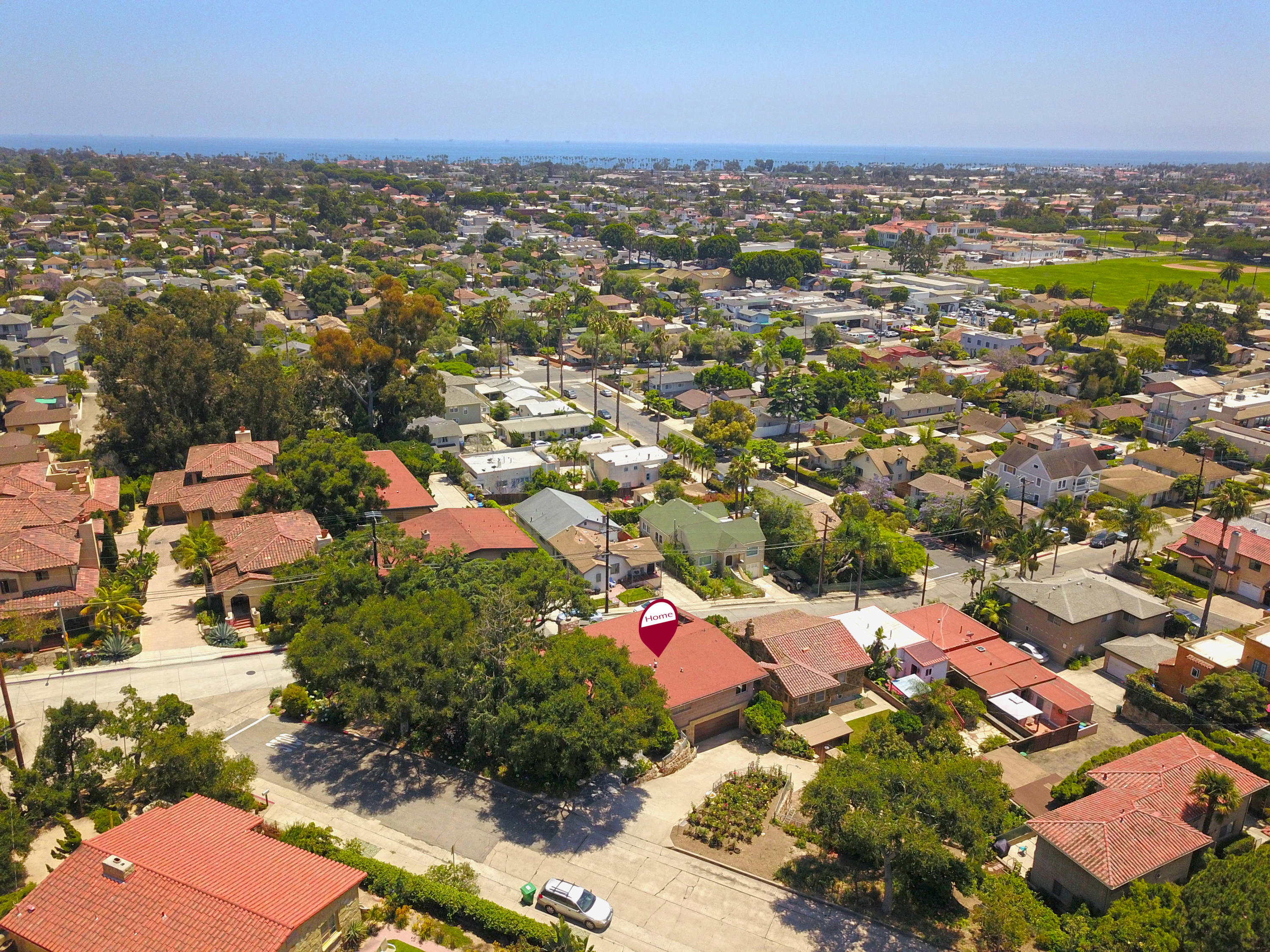 976 East Carrillo Road Santa Barbara, CA 93103 - Photo 19 of 22 an aerial view of residential houses with outdoor space
