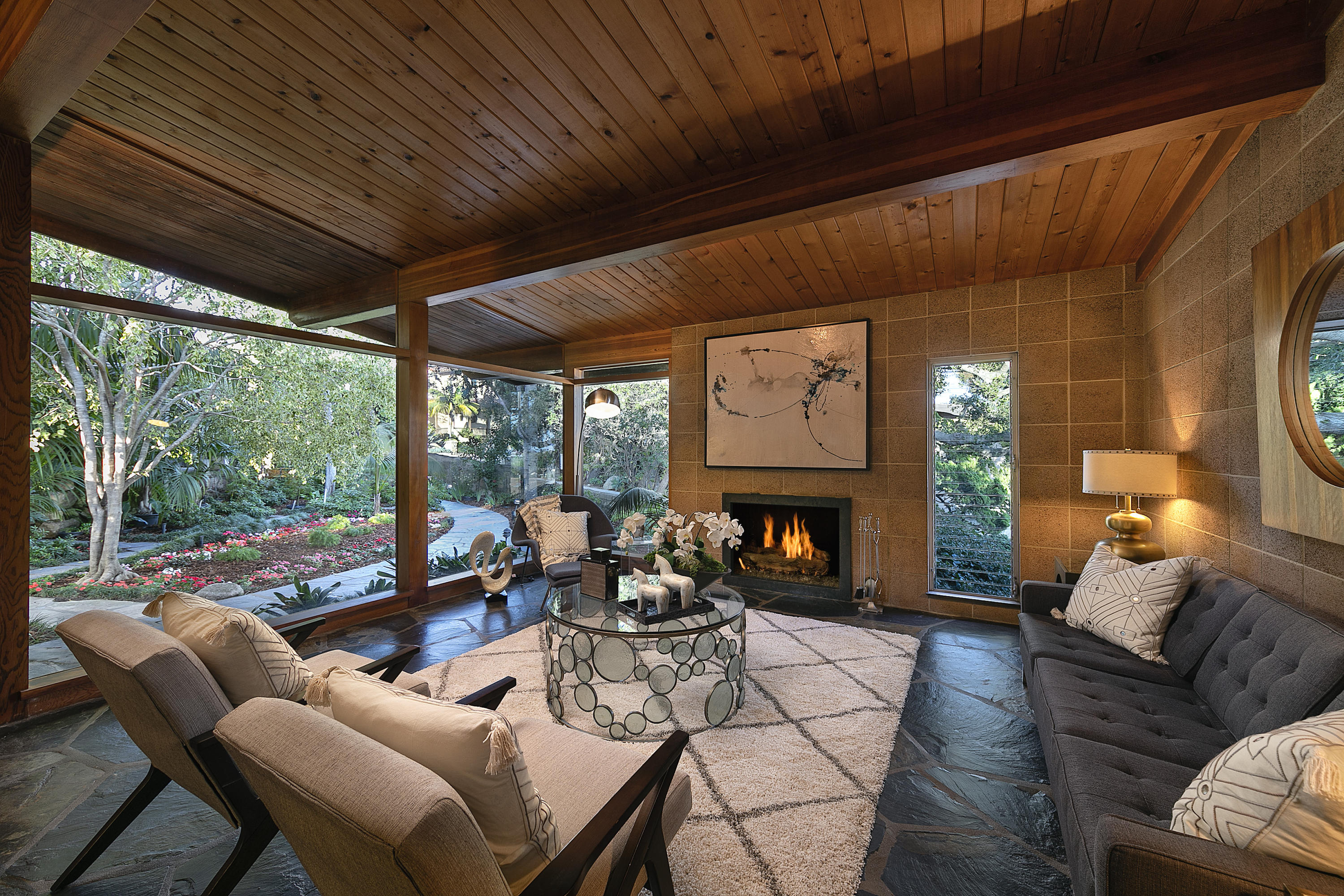 976 East Carrillo Road Santa Barbara, CA 93103 - Photo 4 of 22 a outdoor space with patio the couches and a dining table with the garden view