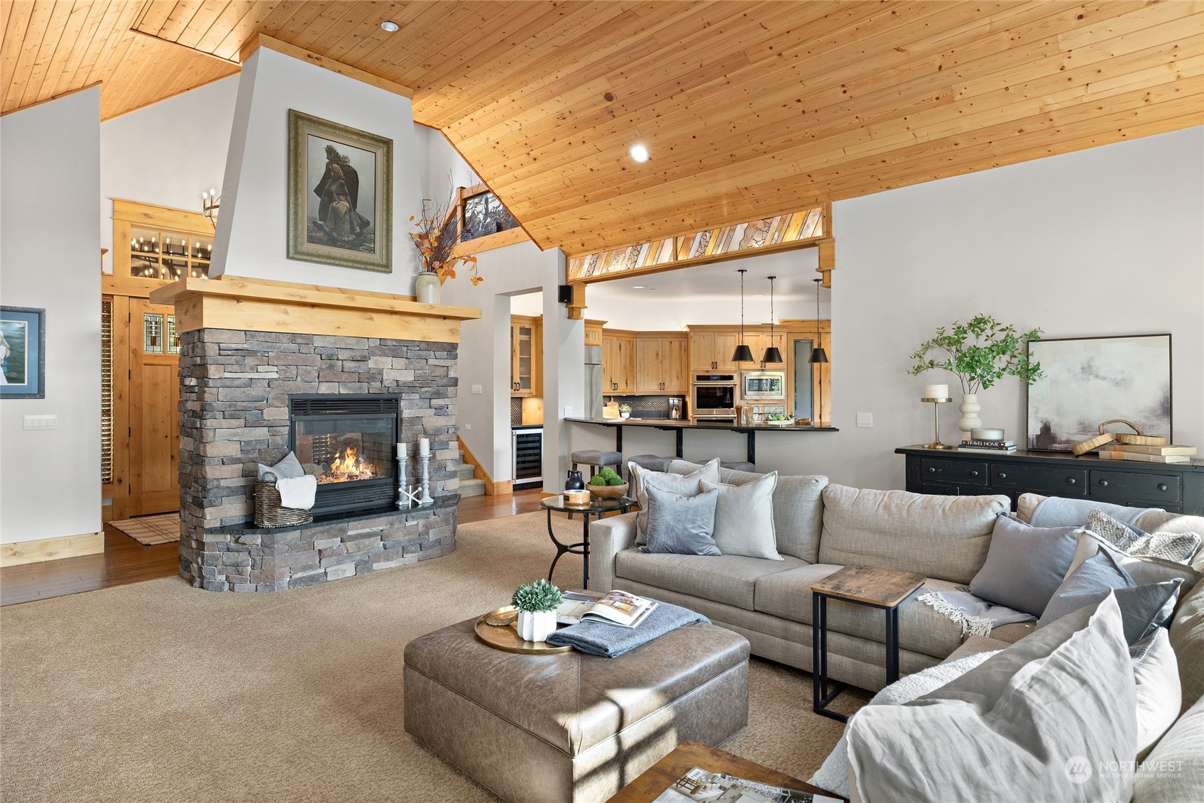 1491 Larkspur Loop Cle Elum, WA 98922 - Photo 6 of 40 a living room with furniture and a fireplace