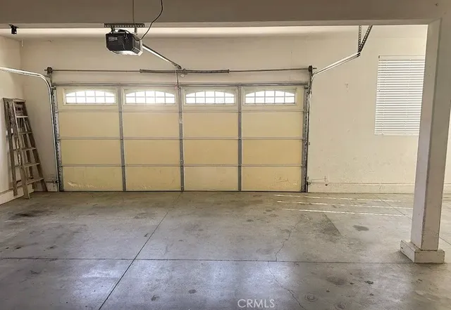 a view of a garage