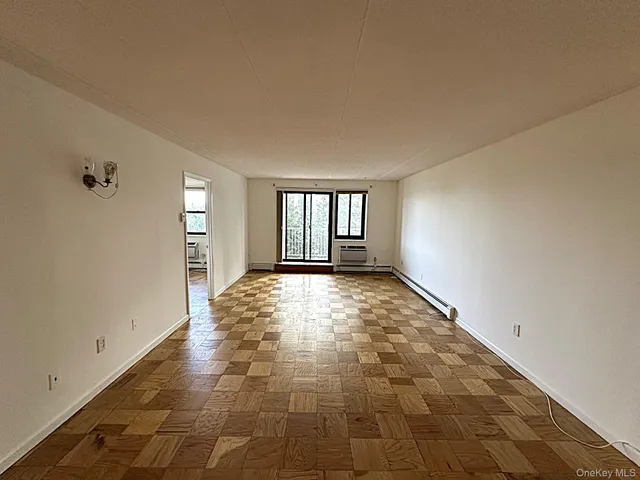 an empty room with a natural light