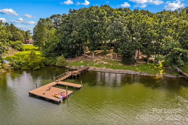 a view of a lake with a mountain