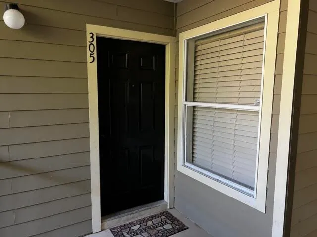 a view of front door