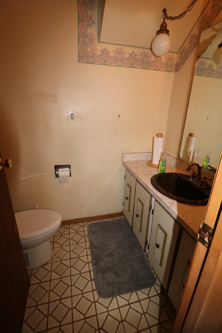 589 Redwood Road Bolingbrook, IL 60440 - Photo 13 of 18 a bathroom with a sink a toilet and a mirror