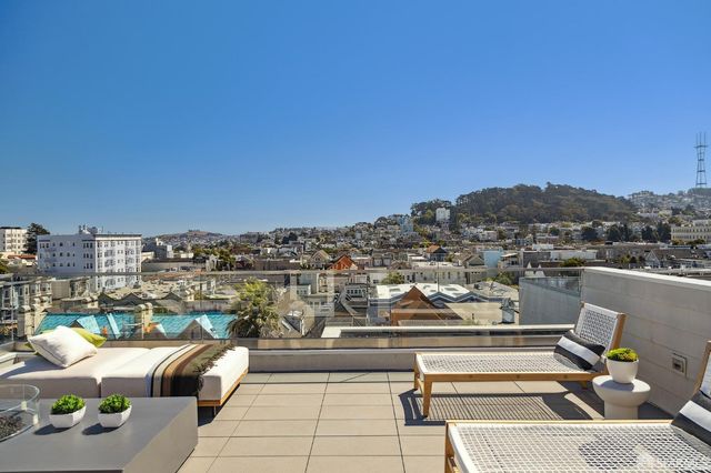 a view of city from balcony