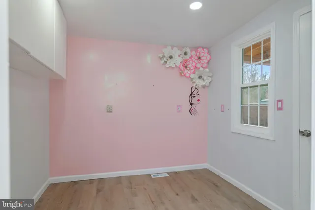 a view of a small space with window