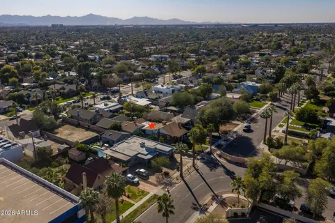 an aerial view of multiple house