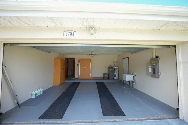 a view of a hallway with a couch