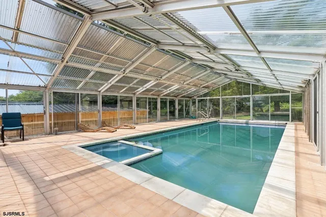 a view of a large white building