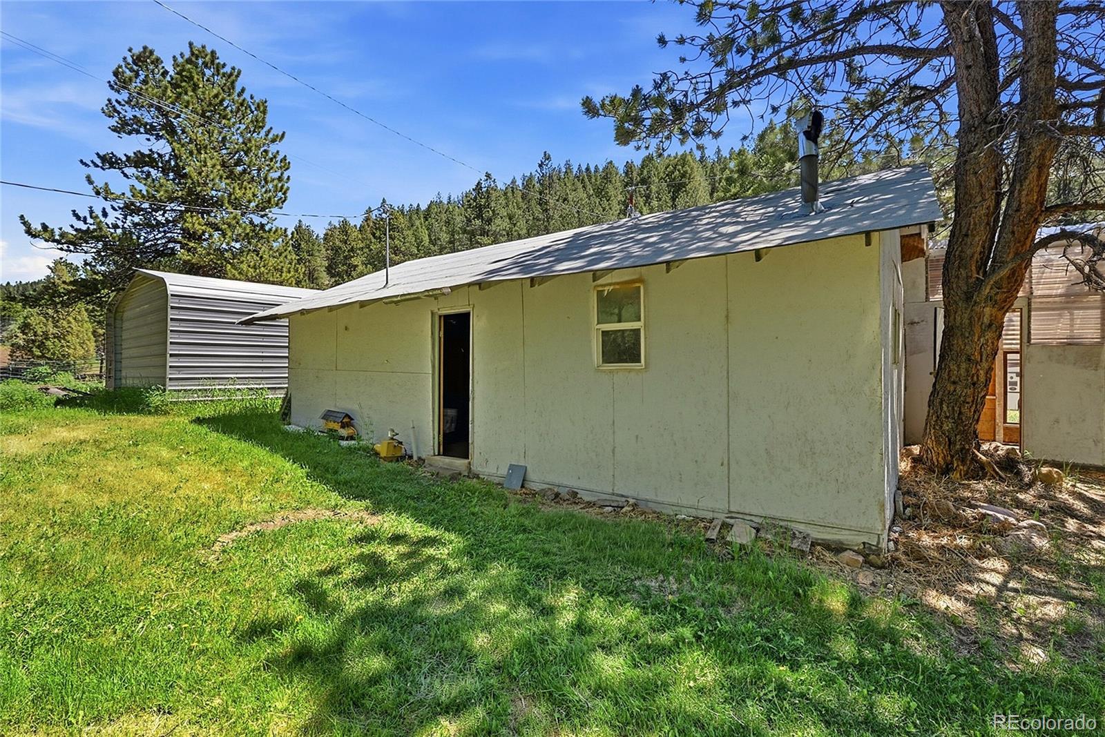 427 Brookside Drive Bailey, CO 80421 - Photo 23 of 37 a view of a backyard with plants and large tree