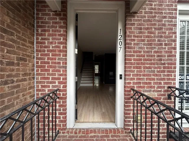 a view of a brick wall