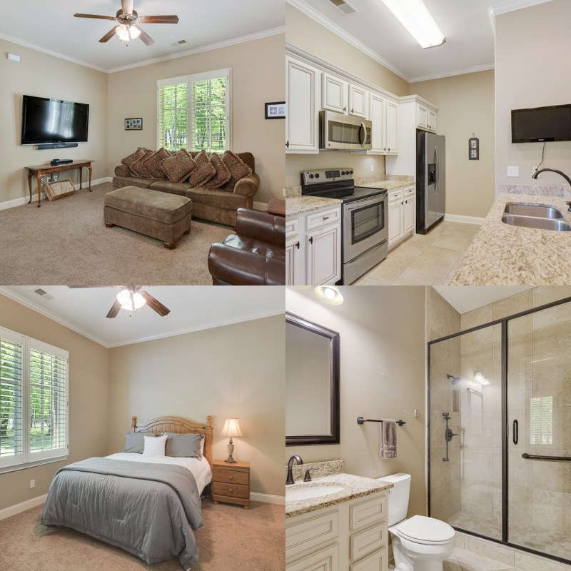 336 Pisgah Road Eads, TN 38028 - Photo 24 of 25 Wonderful apartment with a fully equipped kitchen with granite & breakfast bar, living room, carpeted bedroom with private full bath & walk in closet, 10' ceilings, 8' doors, smooth ceilings & plantation shutters.