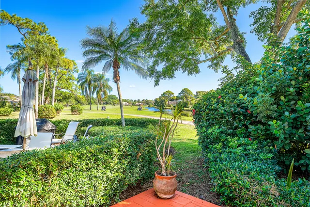 a view of a backyard of the house