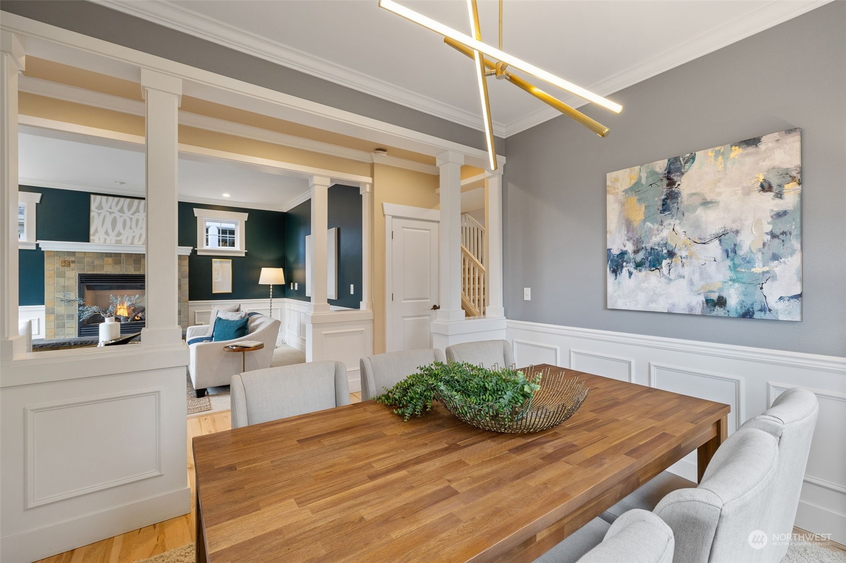 740 North 78th Street Seattle, WA 98103 - Photo 11 of 40 a bedroom with furniture and a fireplace