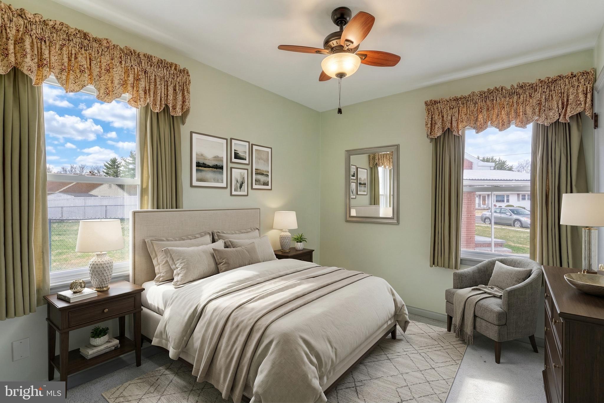 30 Lincoln Drive Hanover, PA 17331 - Photo 37 of 74 a bedroom with a bed and a chandelier