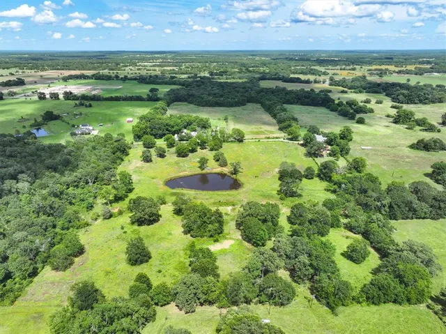 a view of a lake with a city