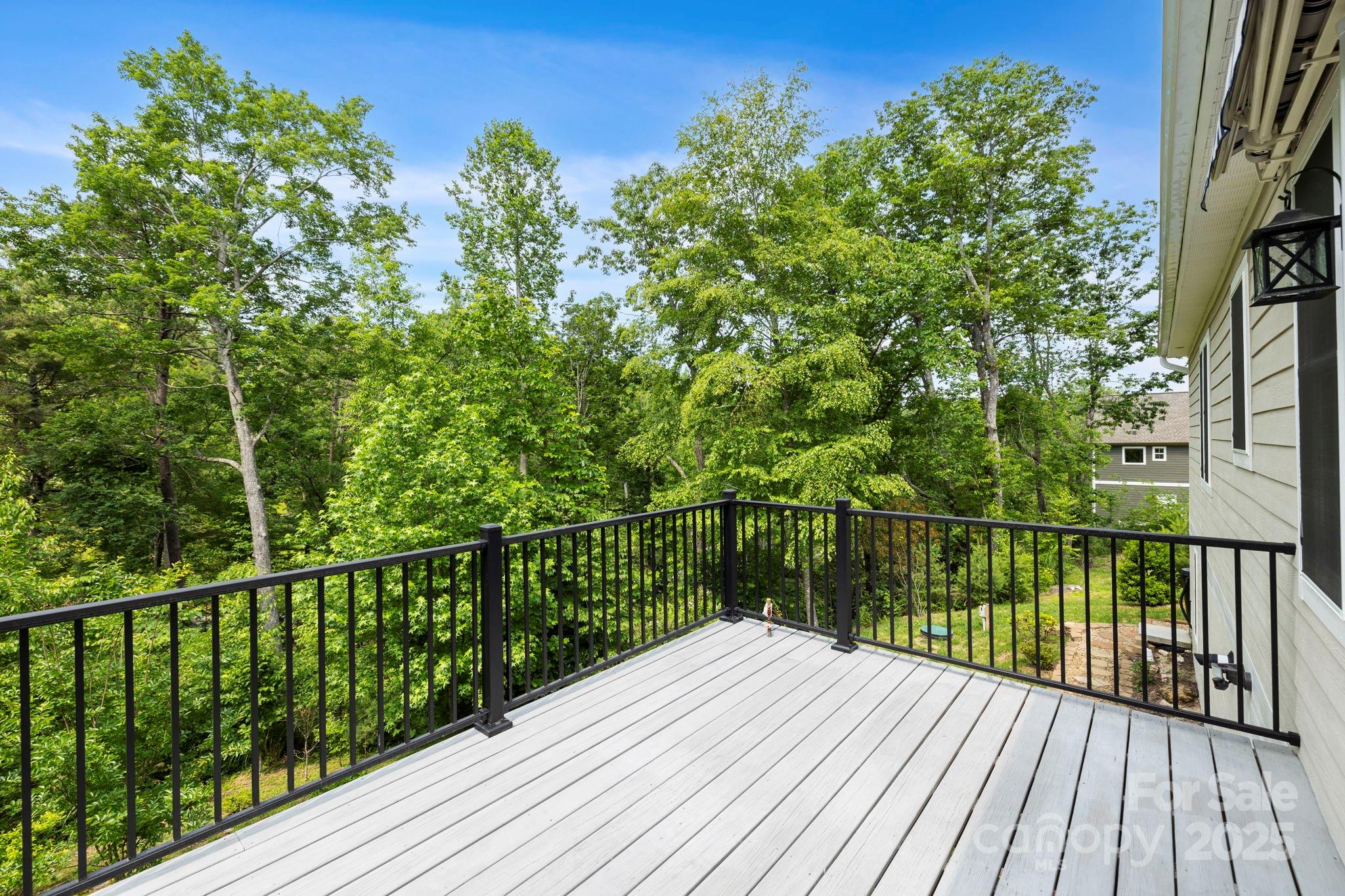 73 Wisdom Cove Road Flat Rock, NC 28731 - Photo 28 of 41 a view of balcony with wooden floor and fence