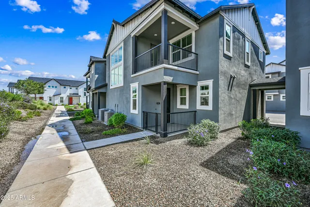 a front view of a house