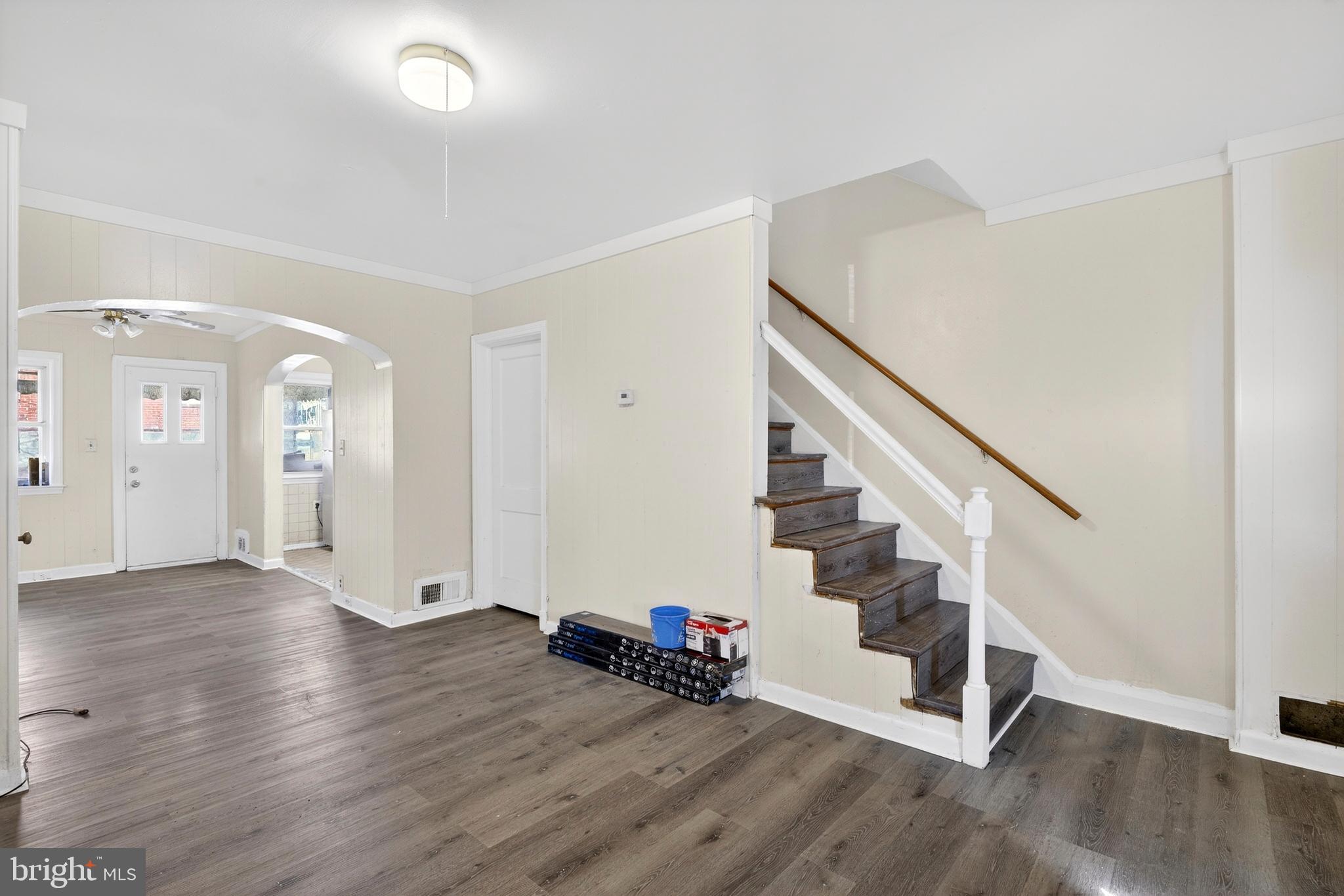 528 Sunset Road Baltimore, MD 21223 - Photo 6 of 27 a view of entryway with wooden floor