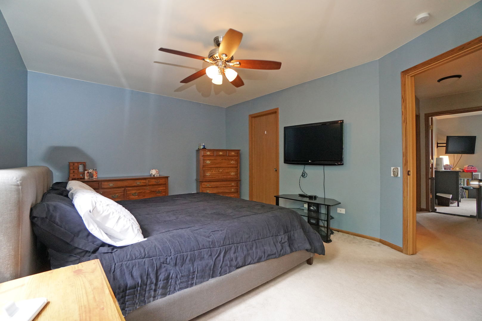 23 North Oltendorf Road Streamwood, IL 60107 - Photo 16 of 35 a bedroom with a bed and a flat screen tv