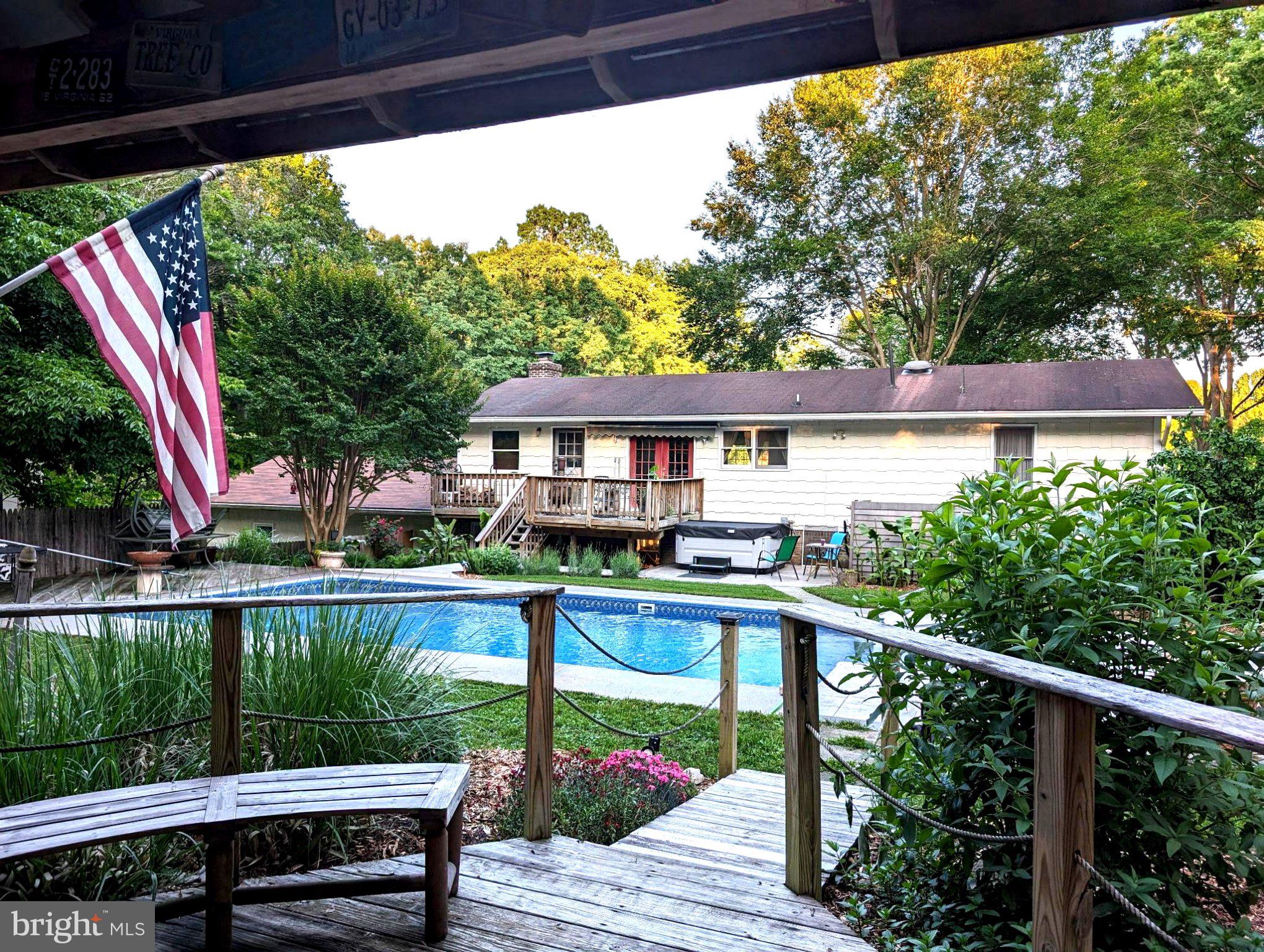 41 Wood Landing Road Fredericksburg, VA 22405 - Photo 22 of 54 Tranquil backyard oasis with pool.