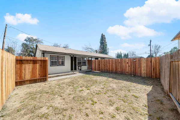 a backyard of a house