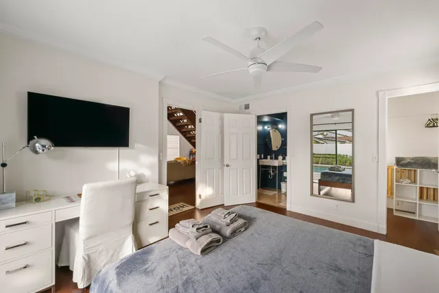 an outdoor space with furniture