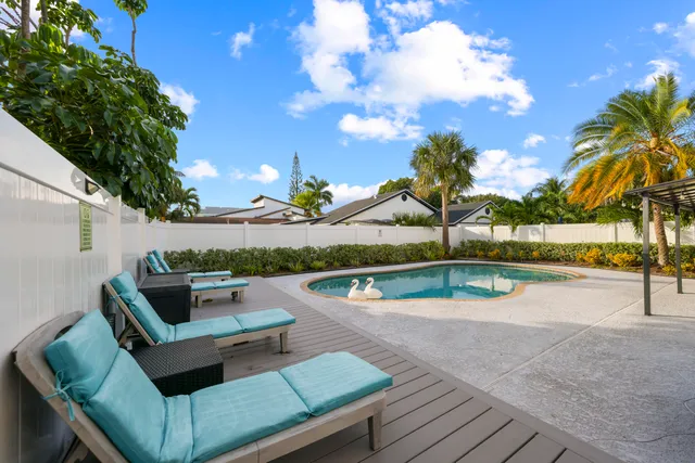 a dining room with furniture and a table