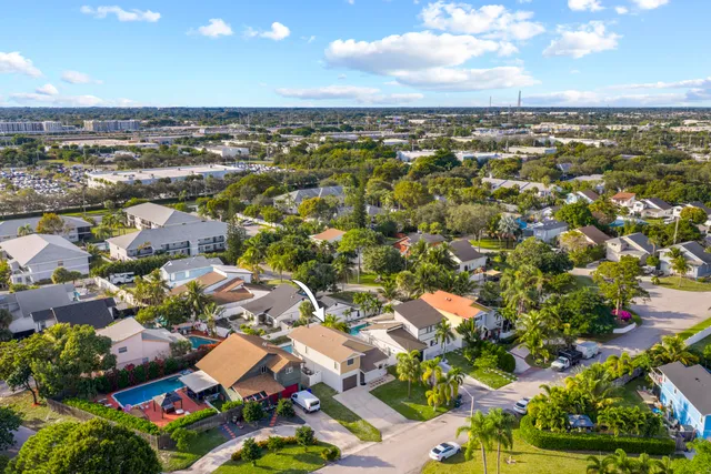 an aerial view of a city
