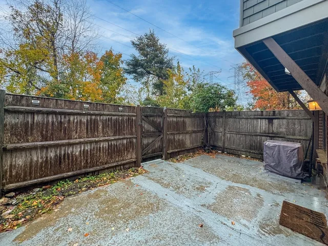 a view of wooden fence