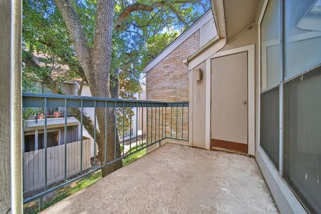 a view of balcony with staircase